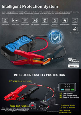 Ξεκινήστε τον κινητήρα 16000mAh Car Jump Starter Power Bank 2000A 12V φορητό φορτιστή μπαταρίας