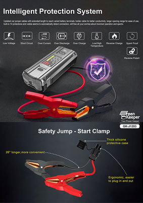 J1203 PD65W 12v 3000A High Power Car Jump Starter με φακό DC για μικρά αυτοκίνητα