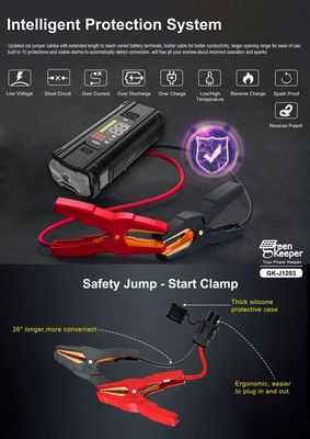 Η μπαταρία του αυτοκινήτου Jump Starter UltraSafe Super Capacitor 3000A Power Bank για οχήματα