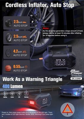 12V Type-C Input UltraSafe Jump Starter με φως LED και συμβατότητα θερμοκρασίας