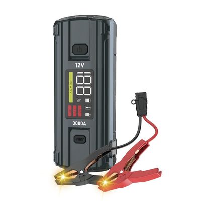 Λειτουργία οθόνης LCD UltraSafe 12V 24V 3000A μπαταρία Booster Pack Για αυτοκίνητο Jump Starter