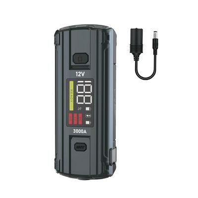 Λειτουργία οθόνης LCD UltraSafe 12V 24V 3000A μπαταρία Booster Pack Για αυτοκίνητο Jump Starter