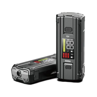 Λειτουργία οθόνης LCD UltraSafe 12V 24V 3000A μπαταρία Booster Pack Για αυτοκίνητο Jump Starter